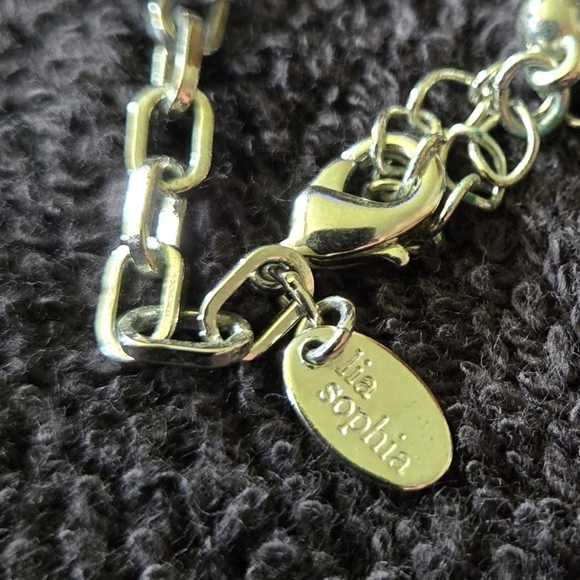 Lia Sophia Silver-Tone Multi-Gem Statement Pendant Necklace - Picture 5 of 7